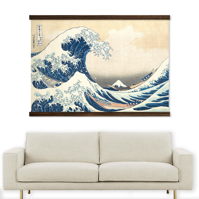 Large Canvas Print of The Great Wave off Kanagawa by Hokusai – Hangout Home