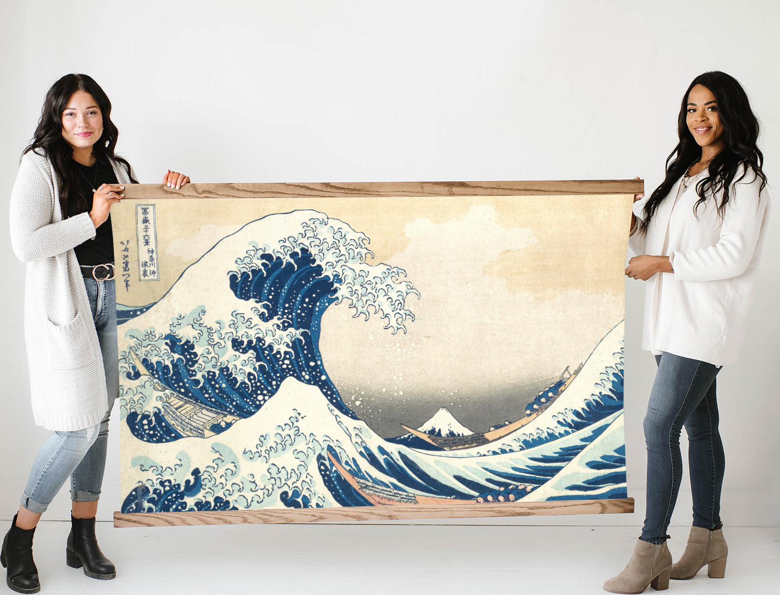 Large Canvas Print of The Great Wave off Kanagawa by Hokusai