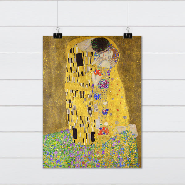 Gustav Klimt - The Kiss Fine Art Print Giclee Canvas 18x24 or Any Size