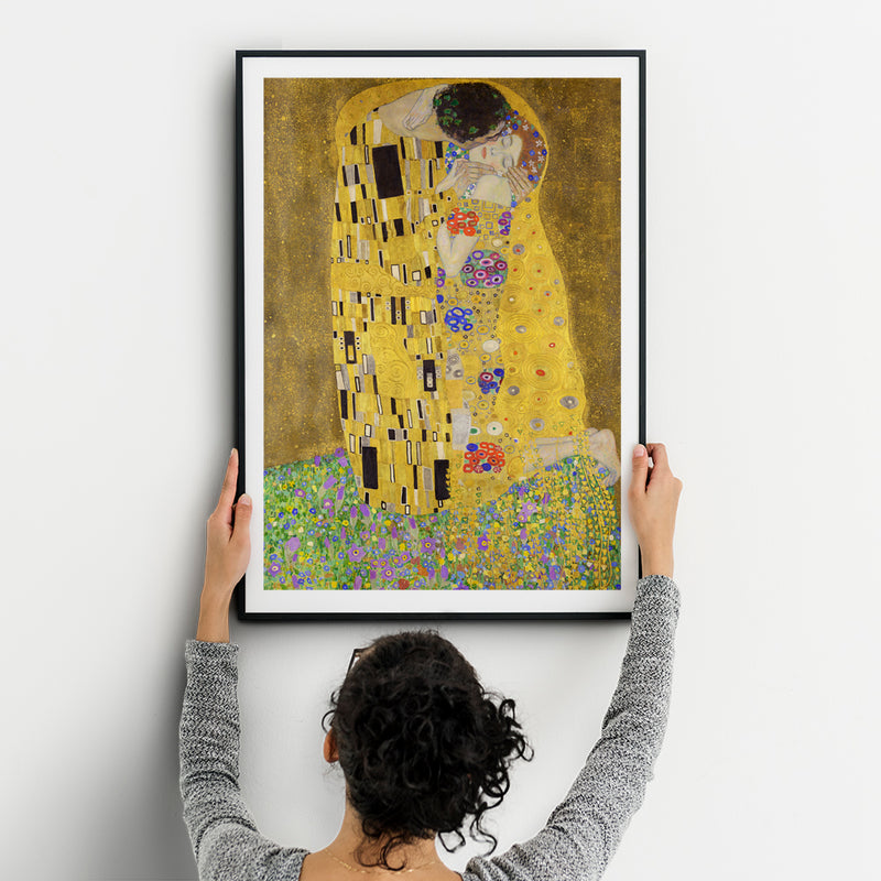 Gustav Klimt - The Kiss Fine Art Print Giclee Canvas 18x24 or Any Size