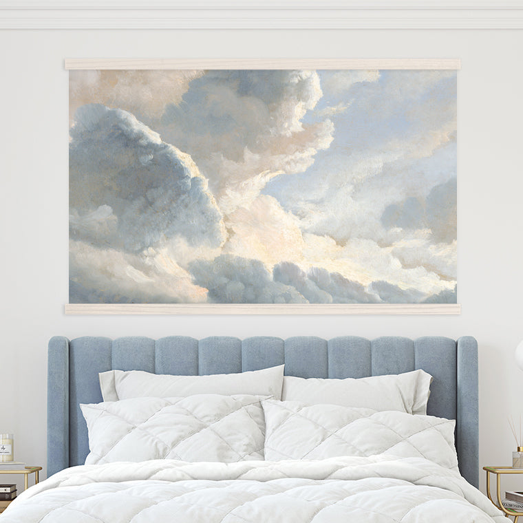 Cloud Study Large Canvas Wallpaper Tapestry with Frame
