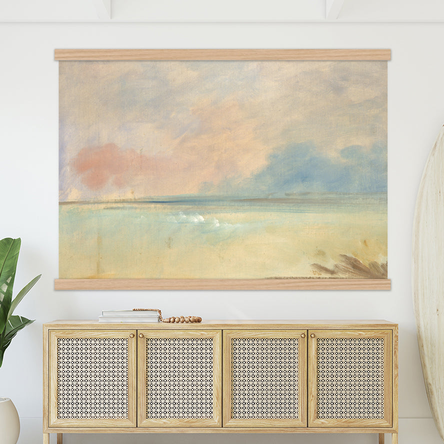 Beach Painting by George Catlin - Soft Colors Canvas Wall Art