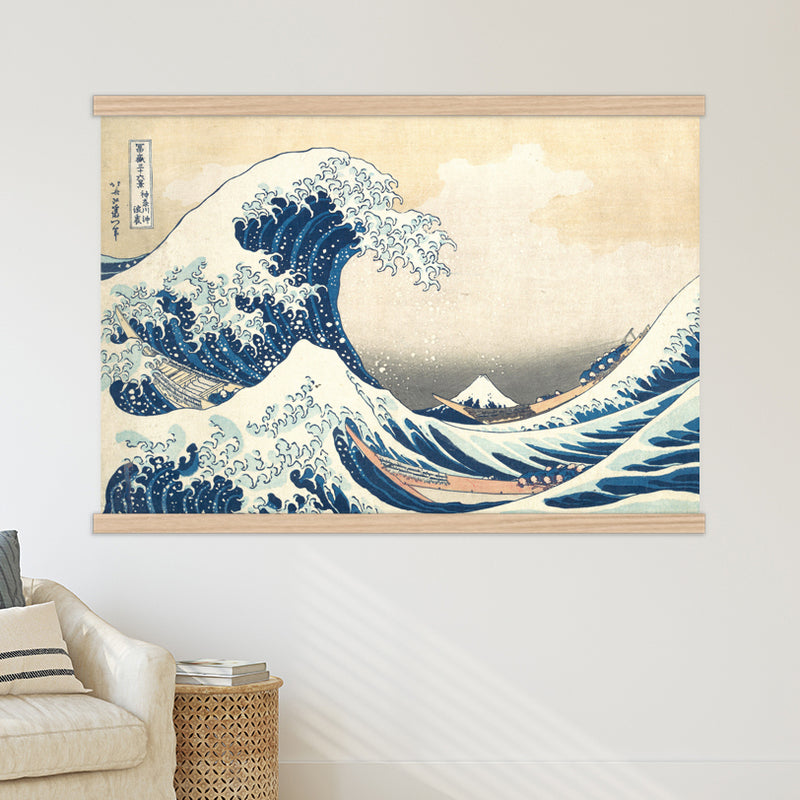 japanese wall art waves modern art large canvas print ready to hung -  Scandi Home huge_canvas japan_canvas_art