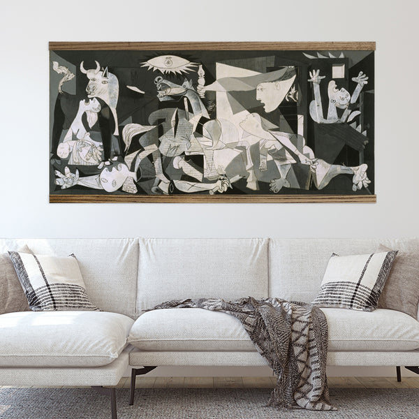 Picasso Guernica Painting Large Canvas Print with Wood Frame