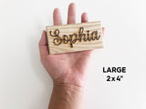Set of 4 Chunky Wooden Engraved Magnets
