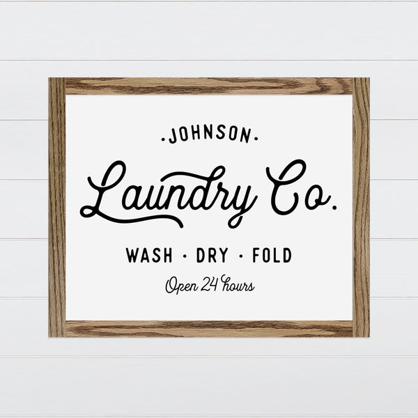 Laundry Co. Canvas & Wood Sign Wall Art