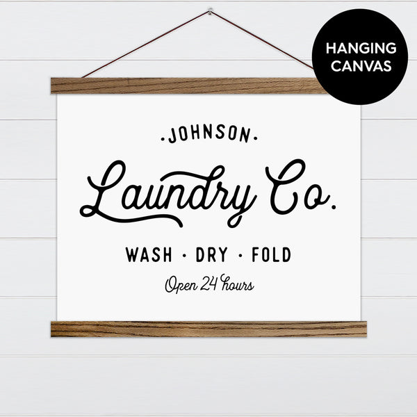 Laundry Co. Canvas & Wood Sign Wall Art