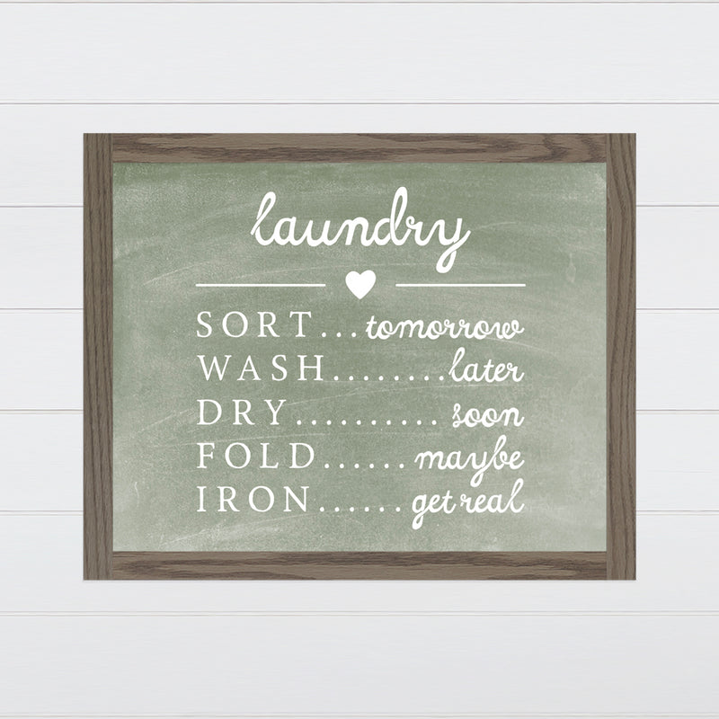 Laundry Schedule Canvas & Wood Sign Wall Art