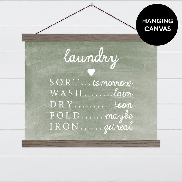 Laundry Schedule Canvas & Wood Sign Wall Art
