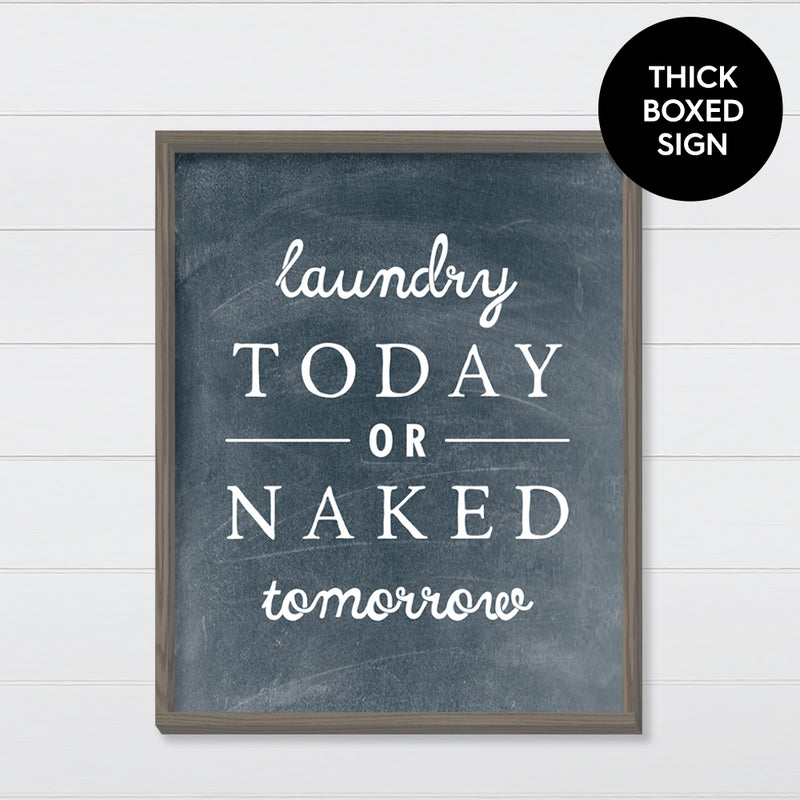 Laundry Today Canvas & Wood Sign Wall Art