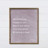 Let Everything Happen - Canvas & Wood Sign Wall Art