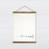 Live Simply Canvas & Wood Sign Wall Art