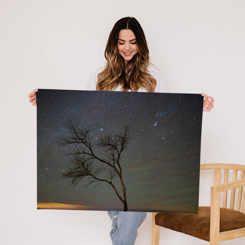 Lone Tree Under the Stars Fine Art Print - Giclee Fine Art Print Poster or Canvas