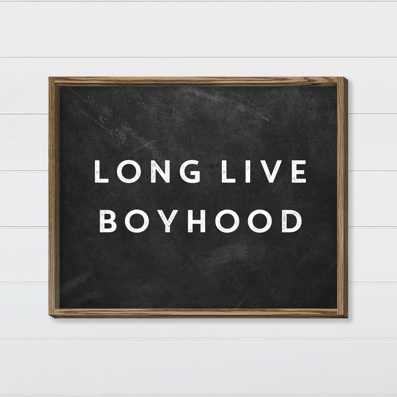 Long Live Boyhood Canvas & Wood Sign Wall Art