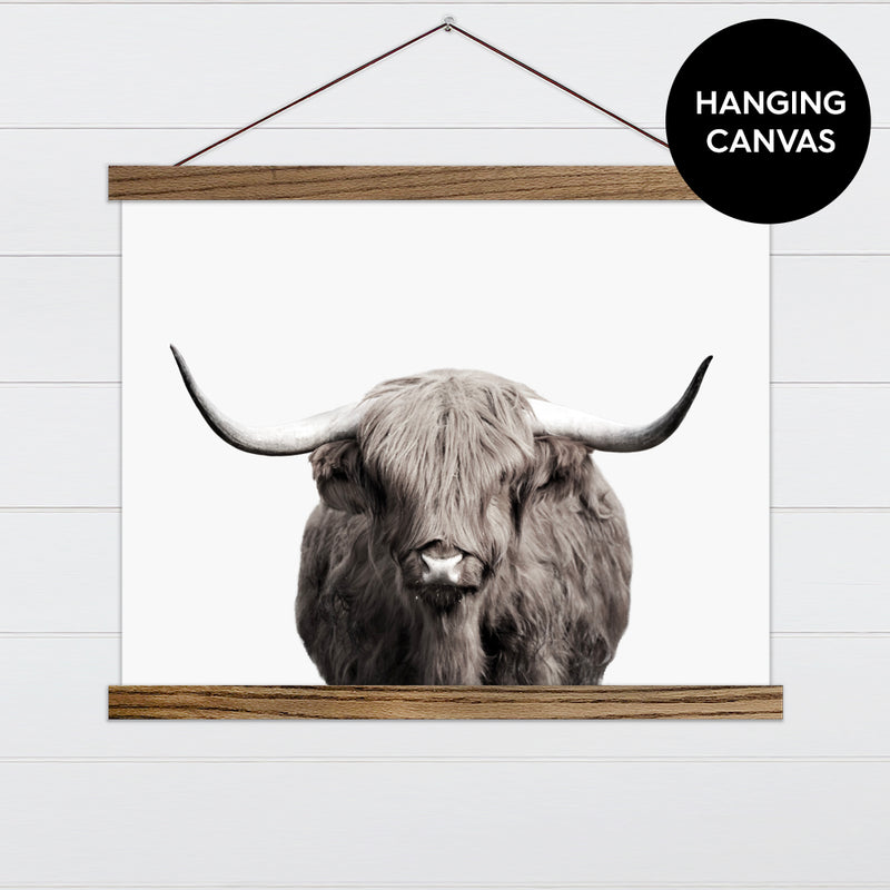 Highland Cow Canvas & Wood Sign Wall Art