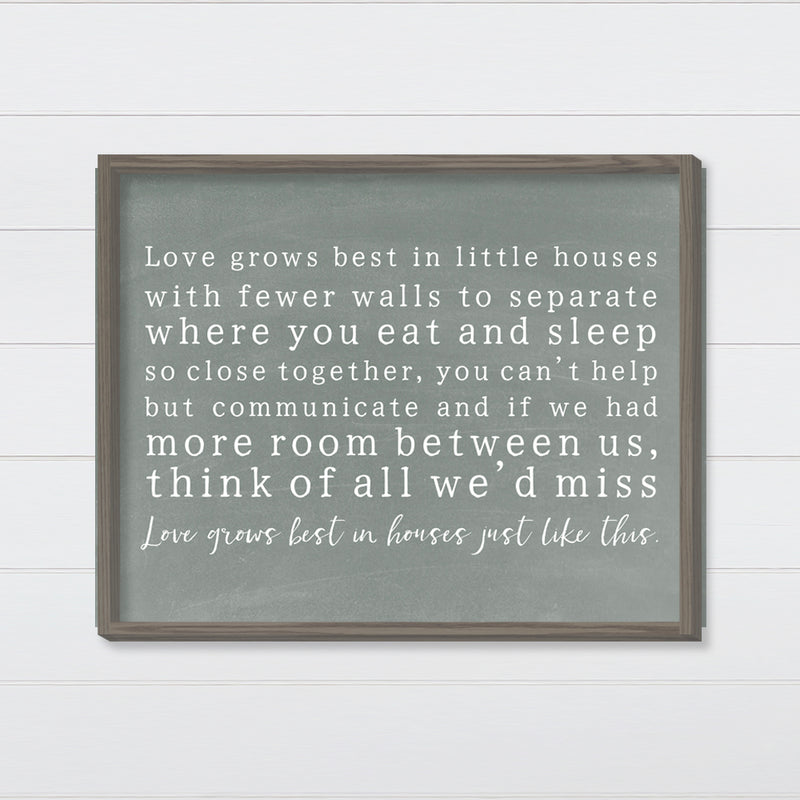 Love Grows Best Canvas & Wood Sign Wall Art