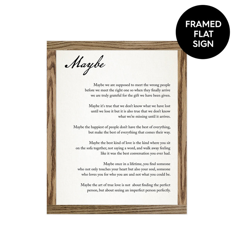 Maybe Poem - Canvas & Wood Sign Wall Art