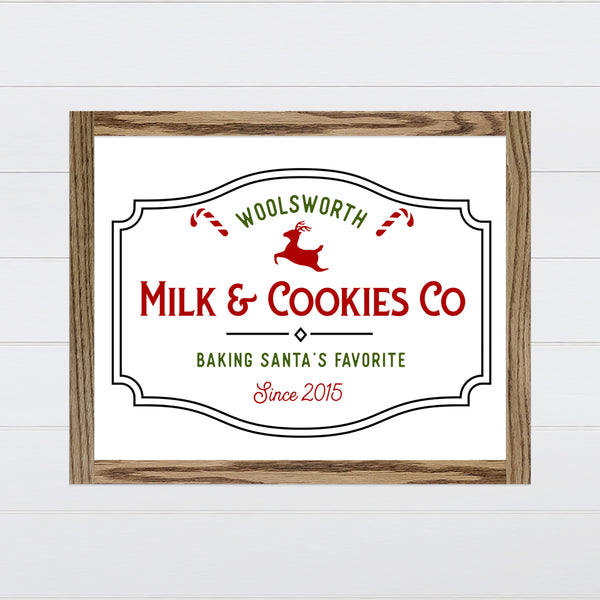 Milk and Cookies Co. Canvas & Wood Sign Wall Art