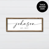 Signature Last Name Canvas & Wood Sign Wall Art