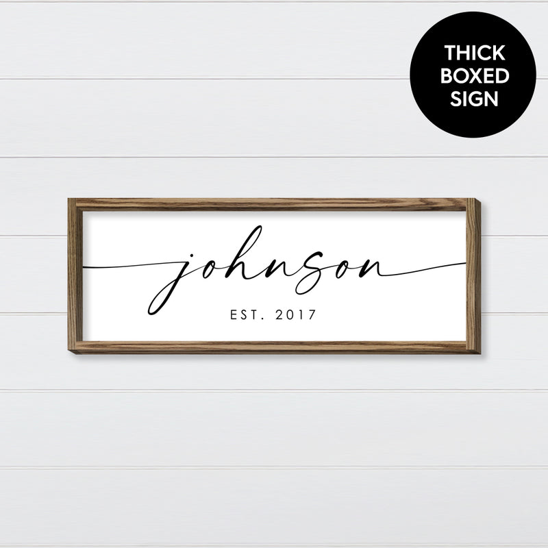 Signature Last Name Canvas & Wood Sign Wall Art