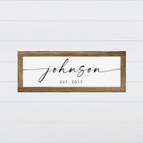 Signature Last Name Canvas & Wood Sign Wall Art