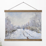 Monet Snow at Argenteuil Fine Art Print - Giclee Fine Art Print Poster or Canvas