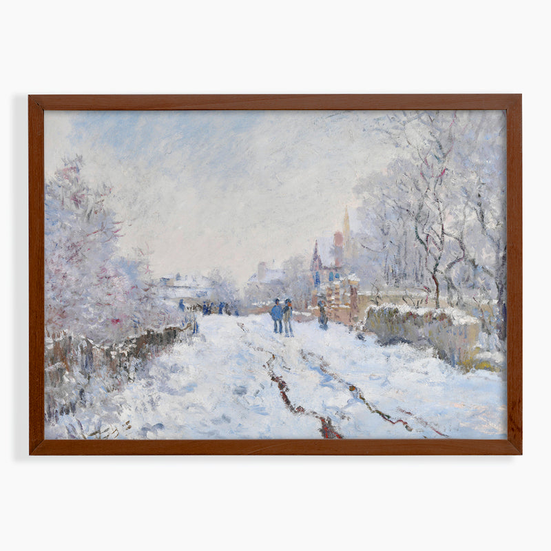 Monet Snow at Argenteuil Fine Art Print - Giclee Fine Art Print Poster or Canvas