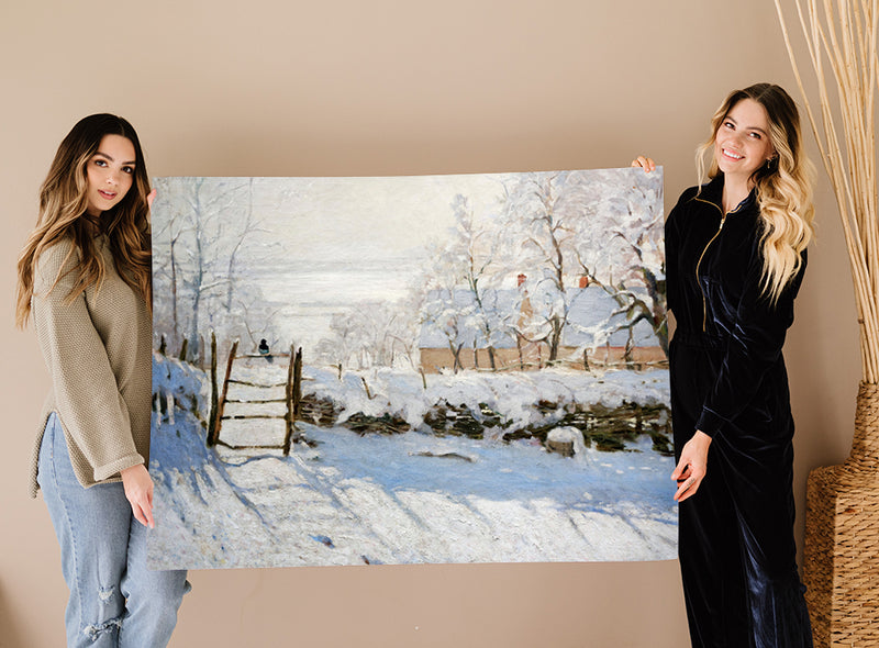 Claude Monet - Magpie Winter Vintage Painting - Giclee Fine Art Print