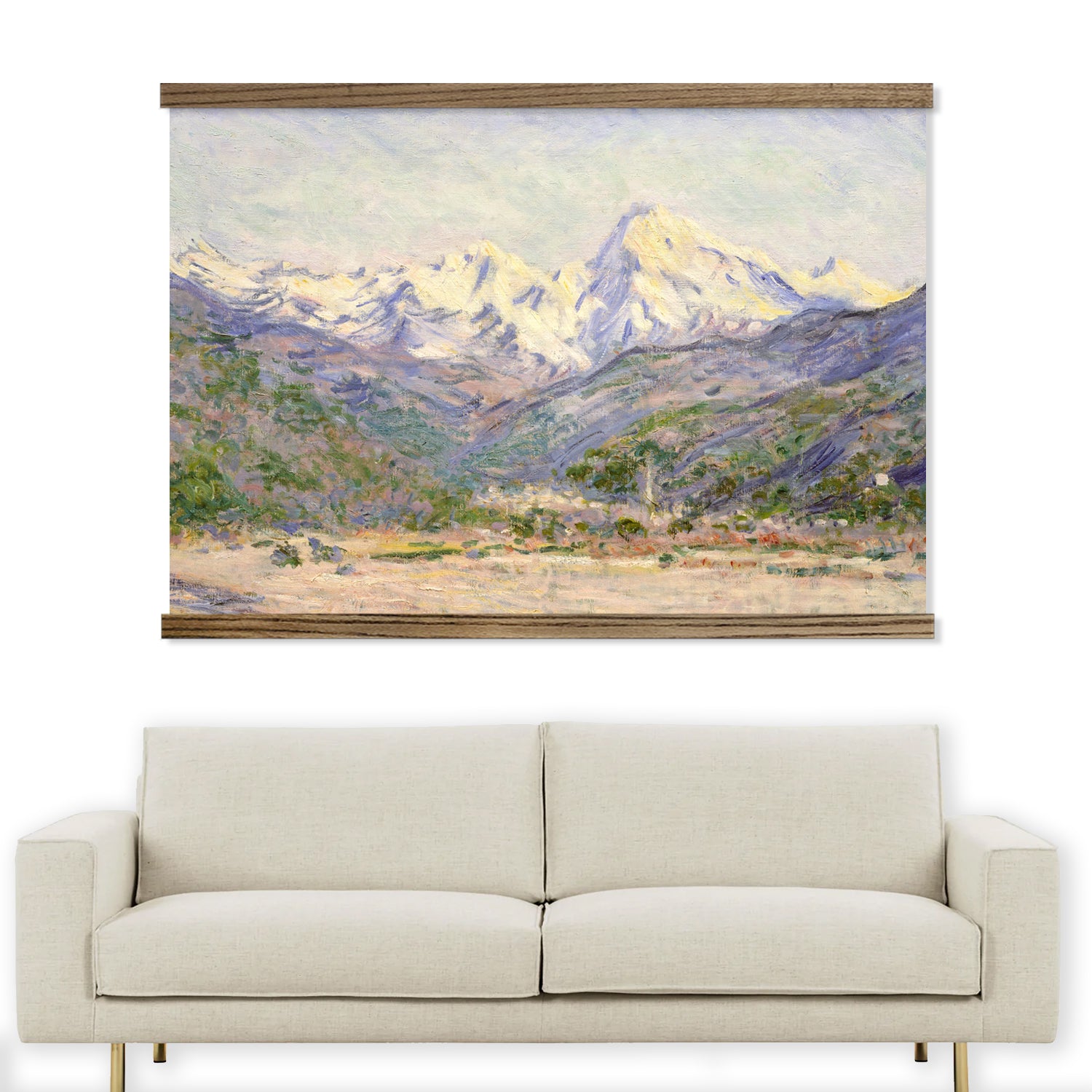 Monet Valley of Nervia Mountain Painting Large Canvas Wall Art