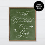 Most Wonderful Time of the Year Canvas & Wood Sign Wall Art