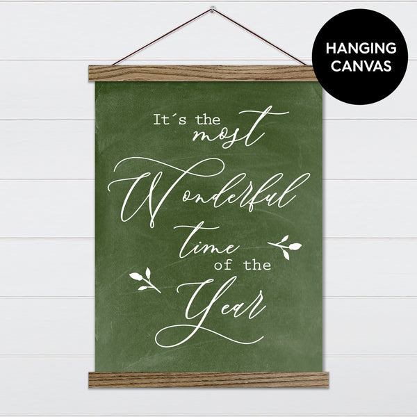 Most Wonderful Time of the Year Canvas & Wood Sign Wall Art