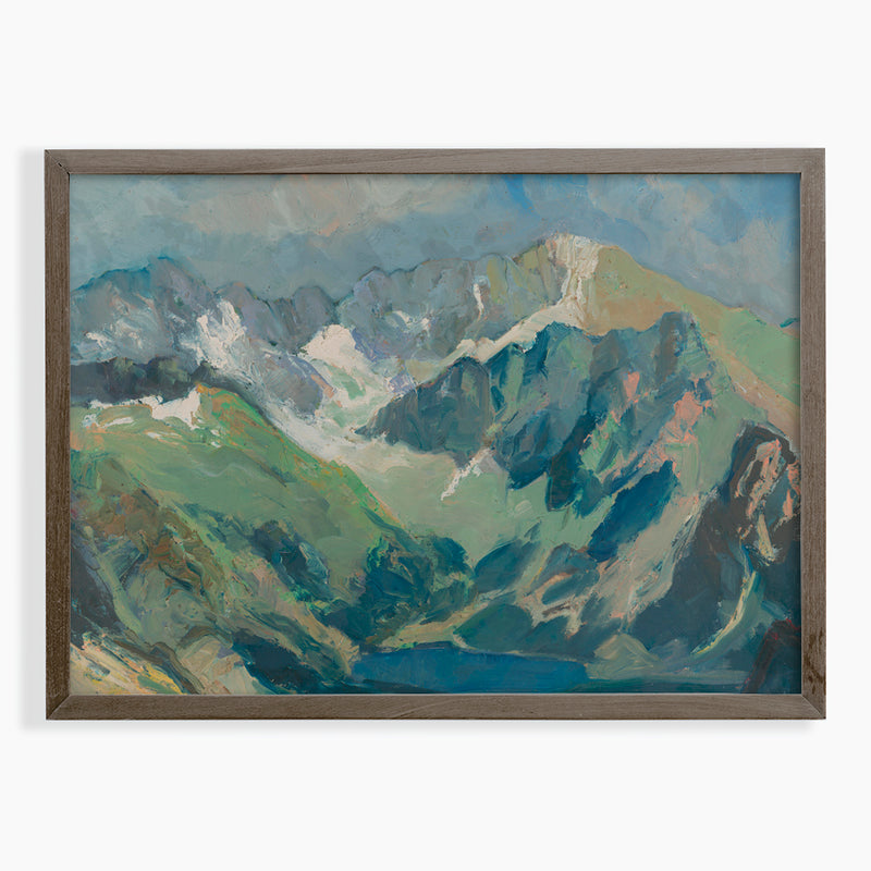 Mountains of Poland Blue Oil Painting Giclee Fine Art Print Poster or Canvas