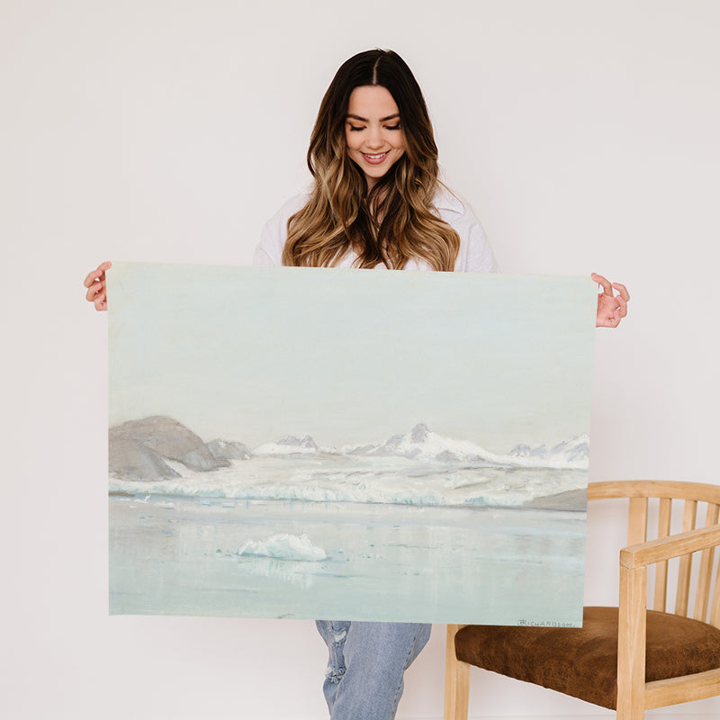 Muir Glacier Light Blue Painting Canvas Art Fine Art Poster