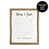 Names and Vows - Canvas & Wood Sign Wall Art