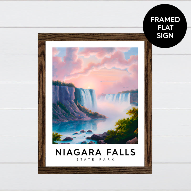Niagara Falls State Park - Canvas & Wood Sign Wall Art