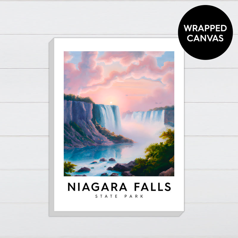 Niagara Falls State Park - Canvas & Wood Sign Wall Art