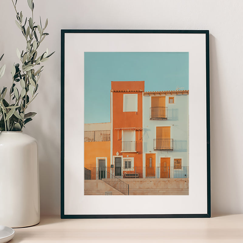 Old Colorful Building Fine Art Print - Giclee Fine Art Print Poster or Canvas