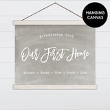 Our First Home Canvas & Wood Sign Wall Art