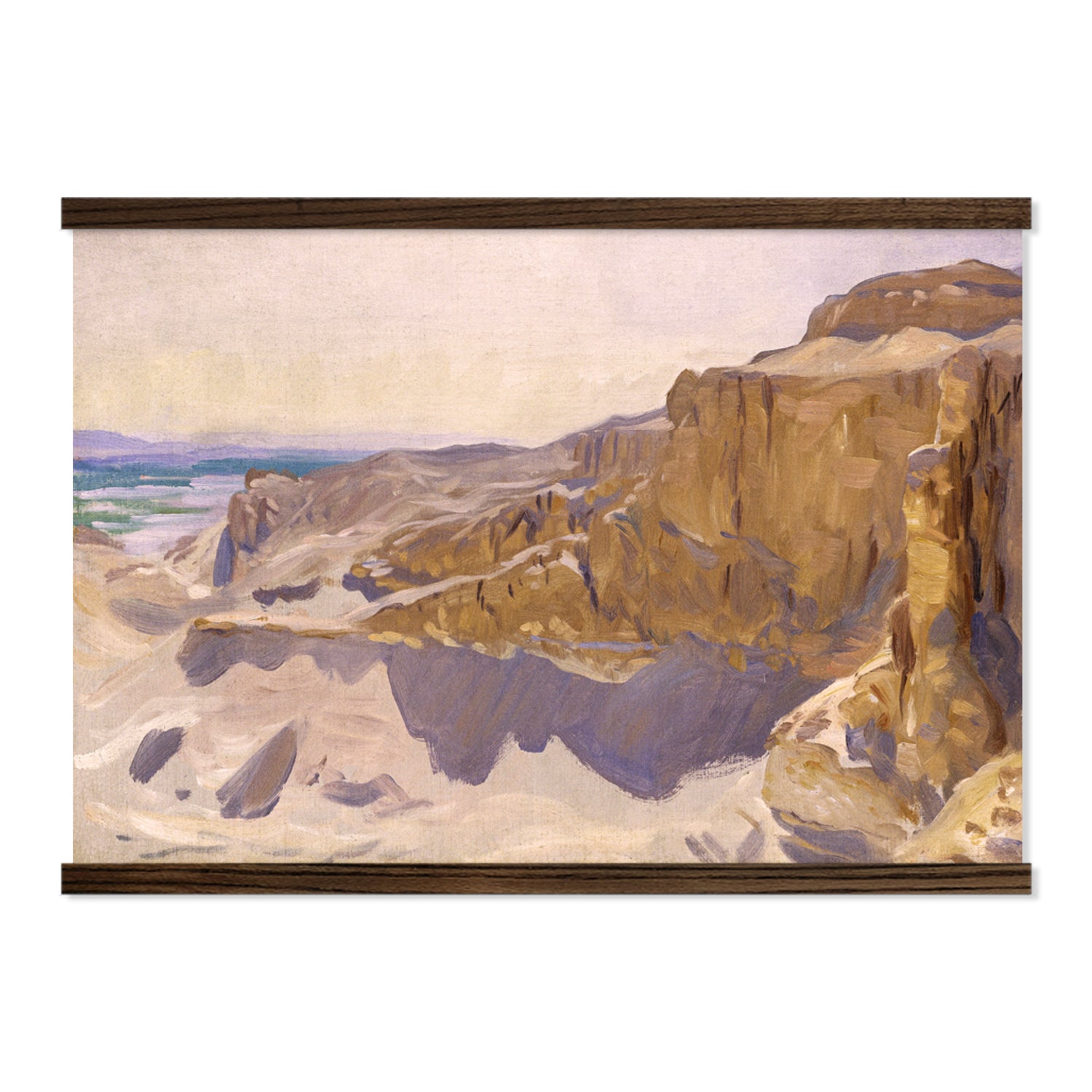 Oversized Desert Painting Canvas Print - Cliffs of Egypt