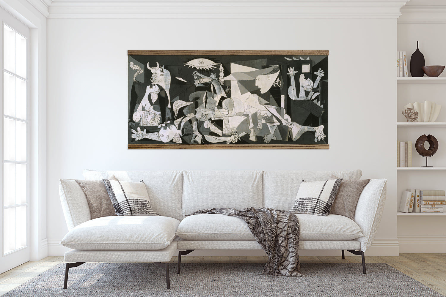 Picasso Guernica Painting Large Canvas Print with Wood Frame