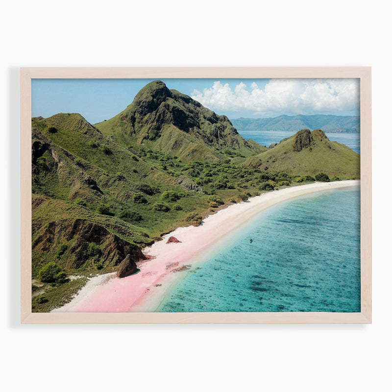 Pink Beach Fine Art Print - Giclee Fine Art Print Poster or Canvas