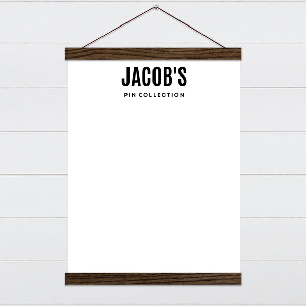 Plain Bold Text - Pin Collection Hanging Banner