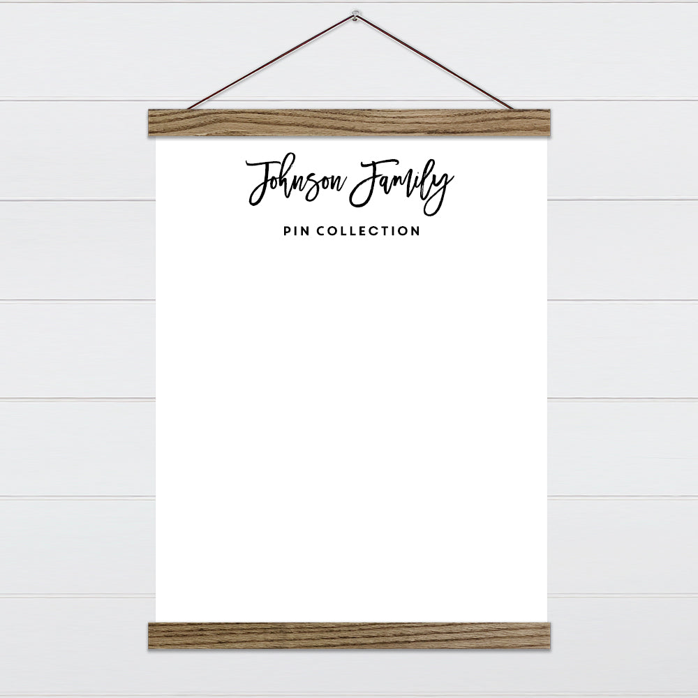 Plain Cursive Text - Pin Collection Hanging Banner