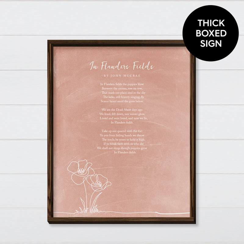 Poppy Poem -  Canvas & Wood Sign Wall Art