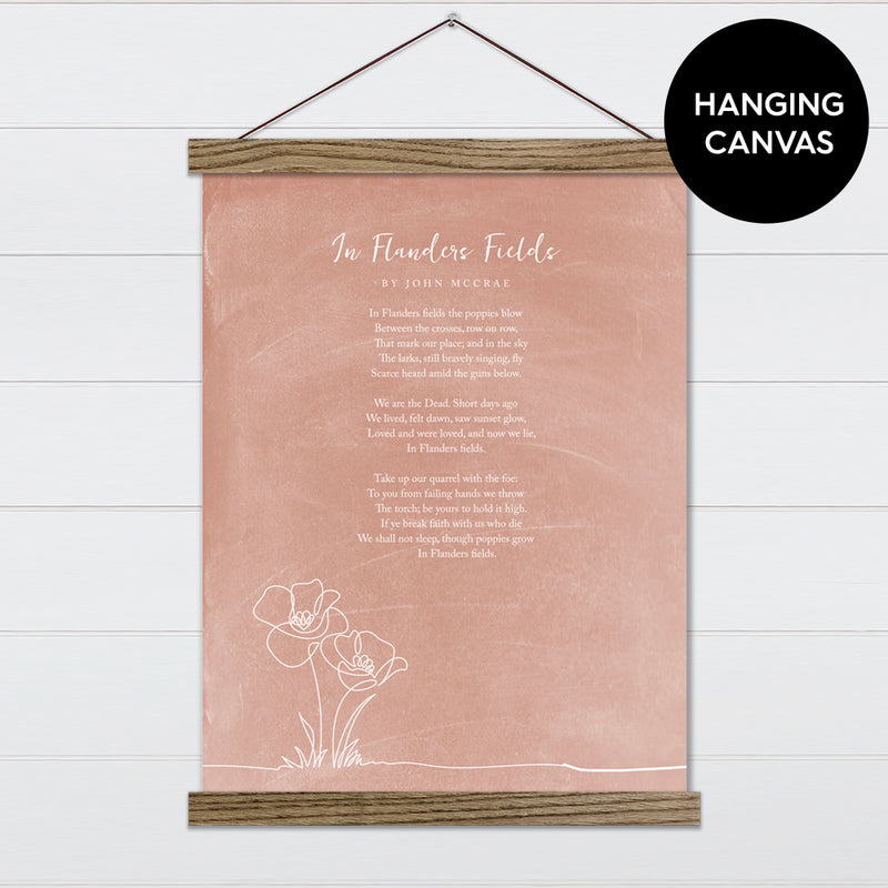 Poppy Poem -  Canvas & Wood Sign Wall Art