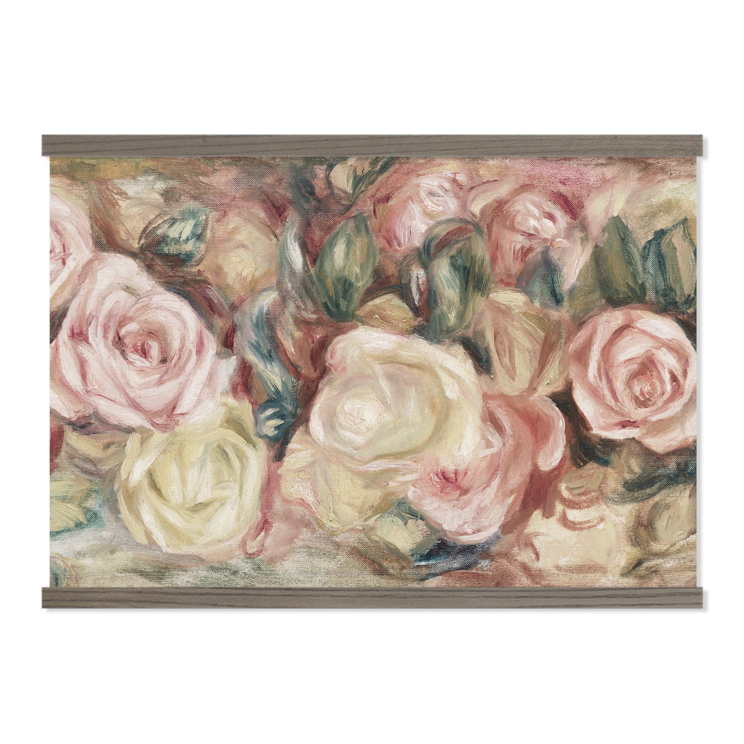 Roses Large Canvas Wall Art by Impressionist Painter Pierre-Auguste Renoir