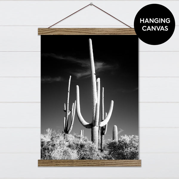 Saguaro Cactus Canvas & Wood Sign Wall Art