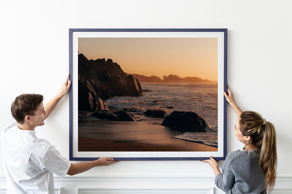 Sandy Beach Sunset Fine Art Print - Giclee Fine Art Print Poster or Canvas