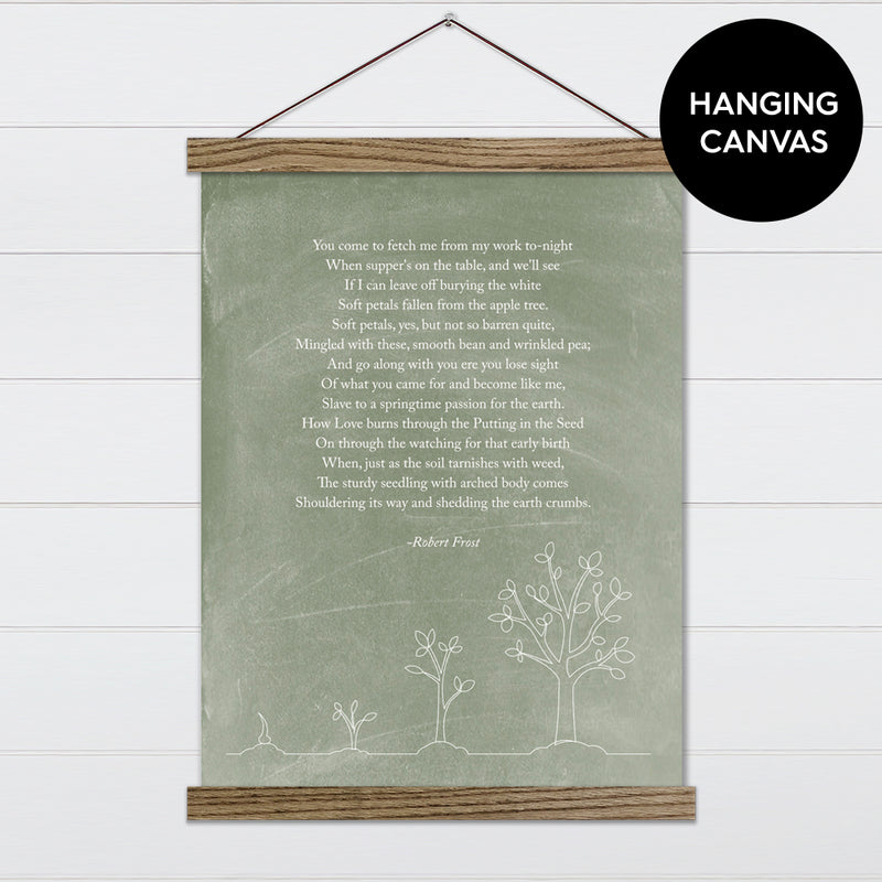 Seed Poem -  Canvas & Wood Sign Wall Art