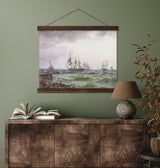 Ships Land After Storm Painting Giclee Fine Art Print Poster or Canvas